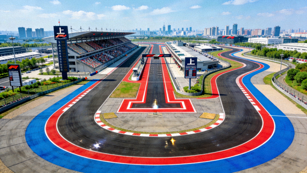 上海国际赛车场F1中国大奖赛赛道全景俯瞰